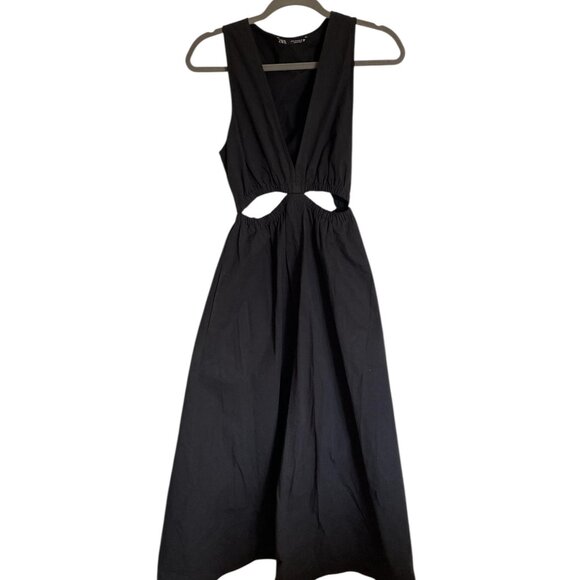 Zara Black Midi Dress - Picture 3 of 10